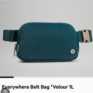 NWT Lululemon Green Velour Belt Bag